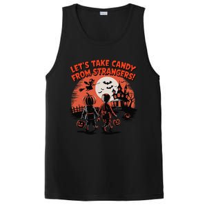 LetS Take Candy From Strangers Funny Halloween PosiCharge Competitor Tank