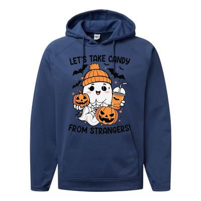 LetS Take Candy From Strangers Funny Halloween Performance Fleece Hoodie