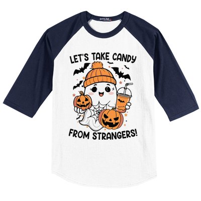 LetS Take Candy From Strangers Funny Halloween Baseball Sleeve Shirt