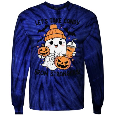 LetS Take Candy From Strangers Funny Halloween Tie-Dye Long Sleeve Shirt