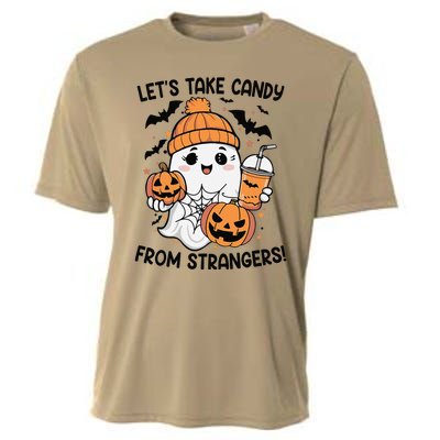 LetS Take Candy From Strangers Funny Halloween Cooling Performance Crew T-Shirt