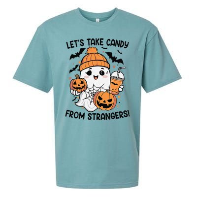 LetS Take Candy From Strangers Funny Halloween Sueded Cloud Jersey T-Shirt