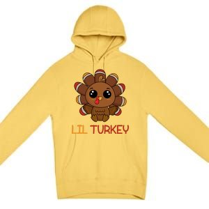 Lil Turkey Cute Thanksgiving Premium Pullover Hoodie