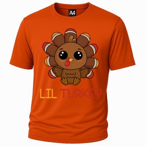 Lil Turkey Cute Thanksgiving Cooling Performance Crew T-Shirt