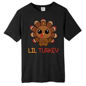 Lil Turkey Cute Thanksgiving Tall Fusion ChromaSoft Performance T-Shirt