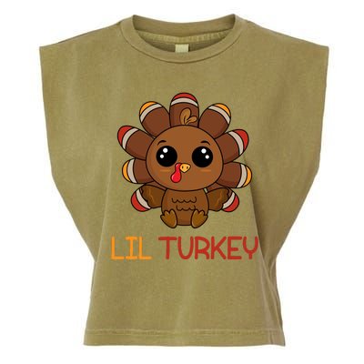 Lil Turkey Cute Thanksgiving Garment-Dyed Women's Muscle Tee