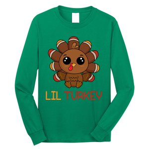 Lil Turkey Cute Thanksgiving Long Sleeve Shirt