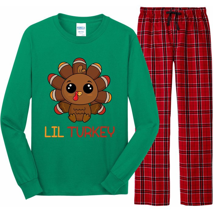 Lil Turkey Cute Thanksgiving Long Sleeve Pajama Set