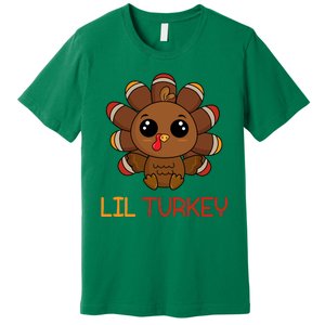 Lil Turkey Cute Thanksgiving Premium T-Shirt