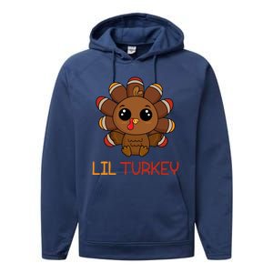 Lil Turkey Cute Thanksgiving Performance Fleece Hoodie