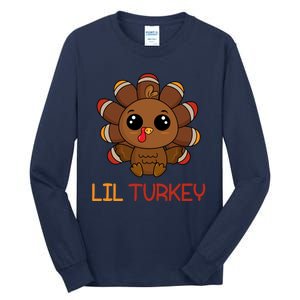 Lil Turkey Cute Thanksgiving Tall Long Sleeve T-Shirt