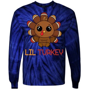 Lil Turkey Cute Thanksgiving Tie-Dye Long Sleeve Shirt