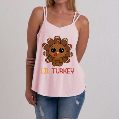 Lil Turkey Cute Thanksgiving Women's Strappy Tank