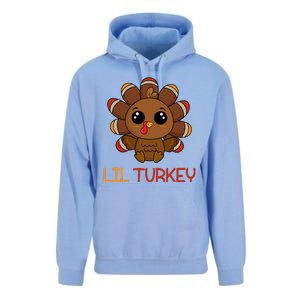 Lil Turkey Cute Thanksgiving Unisex Surf Hoodie