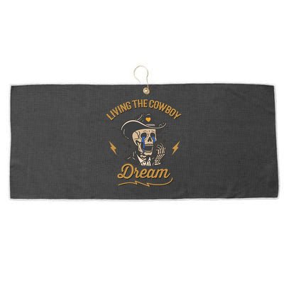 Living The Cowboy Dream Large Microfiber Waffle Golf Towel