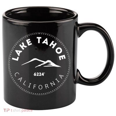 Lake Tahoe California Mountainous Gift 11oz C Handle Ceramic Mug