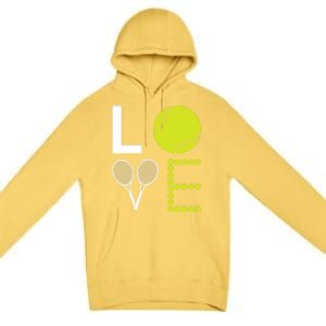 Love Tennis Cool Design For Women Men Tennis Players Premium Pullover Hoodie