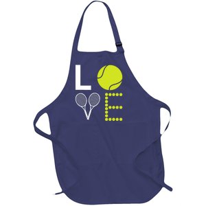 Love Tennis Cool Design For Women Men Tennis Players Full-Length Apron With Pockets