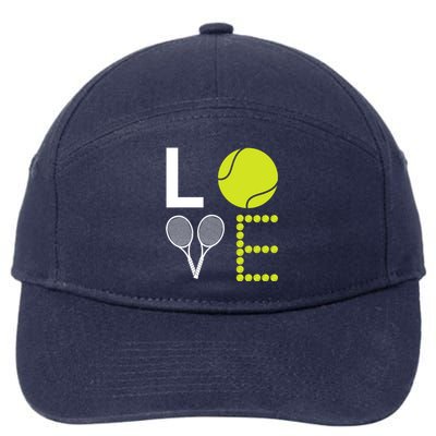 Love Tennis Cool Design For Women Men Tennis Players 7-Panel Snapback Hat