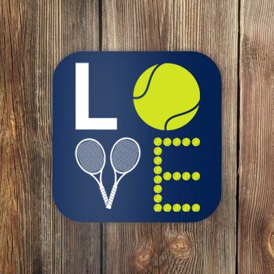 Love Tennis Cool Design For Women Men Tennis Players Coaster