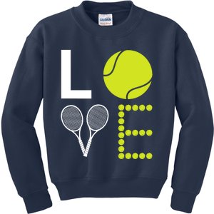 Love Tennis Cool Design For Women Men Tennis Players Kids Sweatshirt