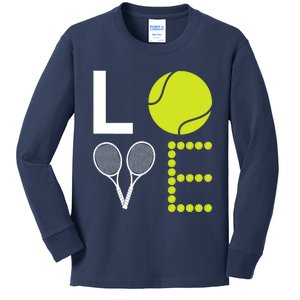 Love Tennis Cool Design For Women Men Tennis Players Kids Long Sleeve Shirt