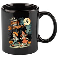 LetS Take Candy From Strangers Funny Halloween 11oz C Handle Ceramic Mug