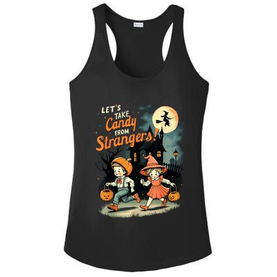 LetS Take Candy From Strangers Funny Halloween Ladies PosiCharge Competitor Racerback Tank