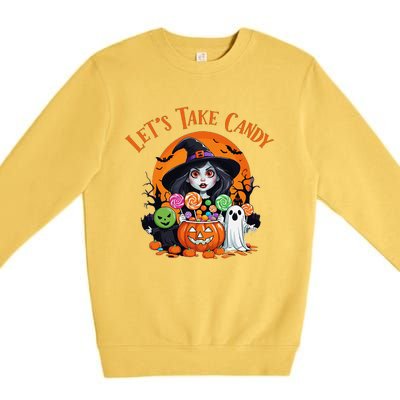 Let’S Take Candy Funny Halloween Premium Crewneck Sweatshirt