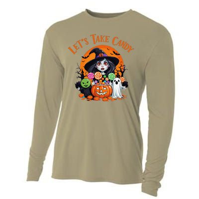 Let’S Take Candy Funny Halloween Cooling Performance Long Sleeve Crew