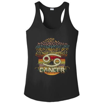 Living Tree Cancer Zodiac Gift Ladies PosiCharge Competitor Racerback Tank