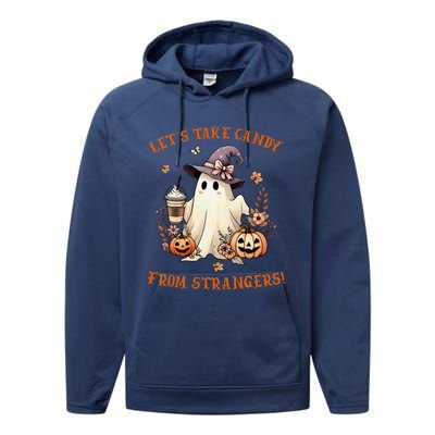 LetS Take Candy From Strangers Funny Halloween Performance Fleece Hoodie