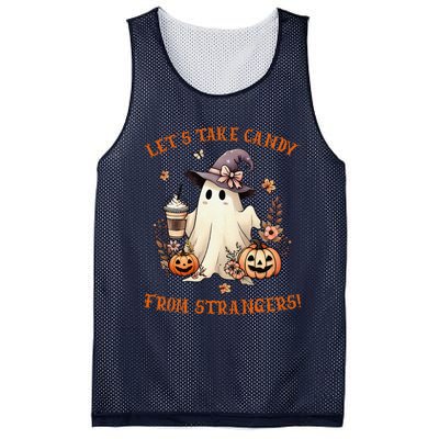 LetS Take Candy From Strangers Funny Halloween Mesh Reversible Basketball Jersey Tank