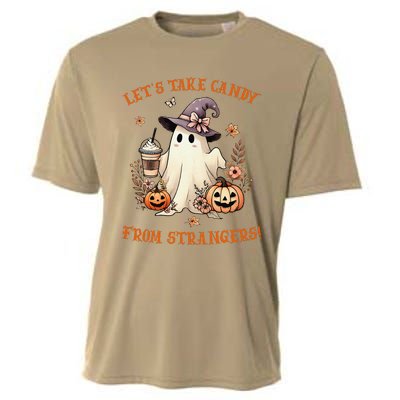 LetS Take Candy From Strangers Funny Halloween Cooling Performance Crew T-Shirt