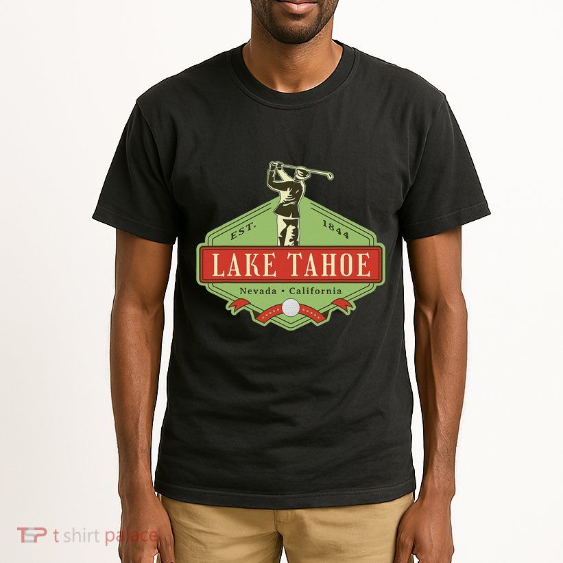 Lake Tahoe California Nevada Retro Vintage Golf Themed Tall T-Shirt
