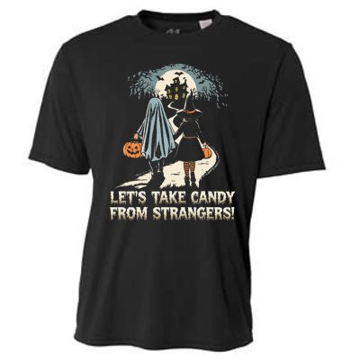 LetS Take Candy From Strangers Funny Halloween Cooling Performance Crew T-Shirt