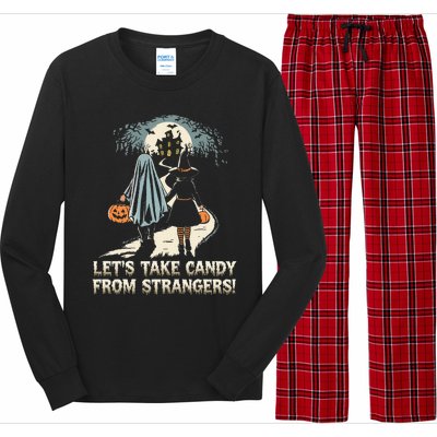 LetS Take Candy From Strangers Funny Halloween Long Sleeve Pajama Set