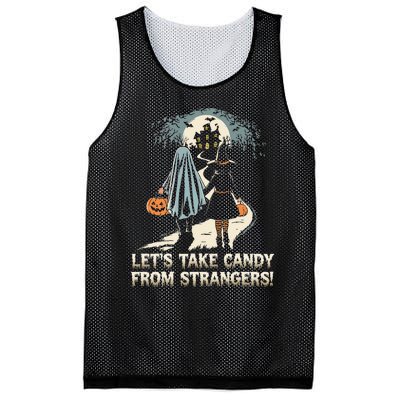 LetS Take Candy From Strangers Funny Halloween Mesh Reversible Basketball Jersey Tank