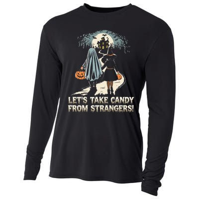 LetS Take Candy From Strangers Funny Halloween Cooling Performance Long Sleeve Crew