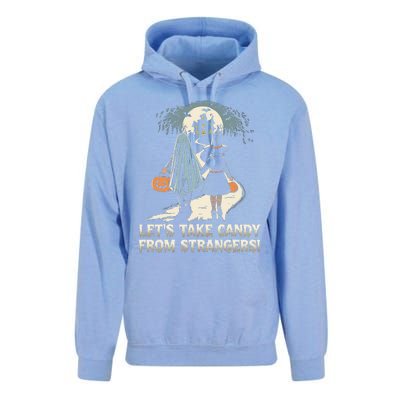 LetS Take Candy From Strangers Funny Halloween Unisex Surf Hoodie