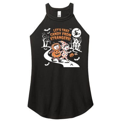 LetS Take Candy From Strangers Funny Halloween Women’s Perfect Tri Rocker Tank