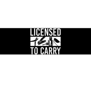 L.I.C.E.N.S.E.D To Carry Nail Supplies Nail Tech Bumper Sticker