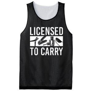 L.I.C.E.N.S.E.D To Carry Nail Supplies Nail Tech Mesh Reversible Basketball Jersey Tank