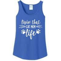 Livin That Cat Mom Life Great Gift Ladies Essential Tank