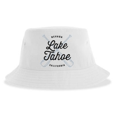 Lake Tahoe California Nevada Souvenir Gift Cool Vintage Gift Sustainable Bucket Hat