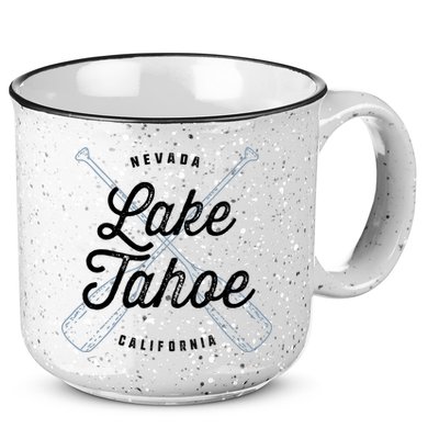 Lake Tahoe California Nevada Souvenir Gift Cool Vintage Gift 15oz Campfire Ceramic Mug
