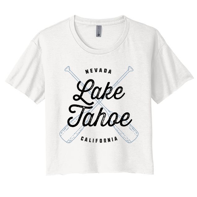 Lake Tahoe California Nevada Souvenir Gift Cool Vintage Gift Crop Top