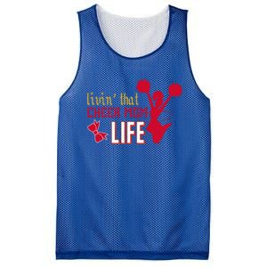 Livin That Cheer Mom Life Meaningful Gift Mesh Reversible Basketball Jersey Tank