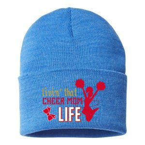 Livin That Cheer Mom Life Meaningful Gift Sustainable Knit Beanie