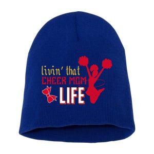 Livin That Cheer Mom Life Meaningful Gift Short Acrylic Beanie